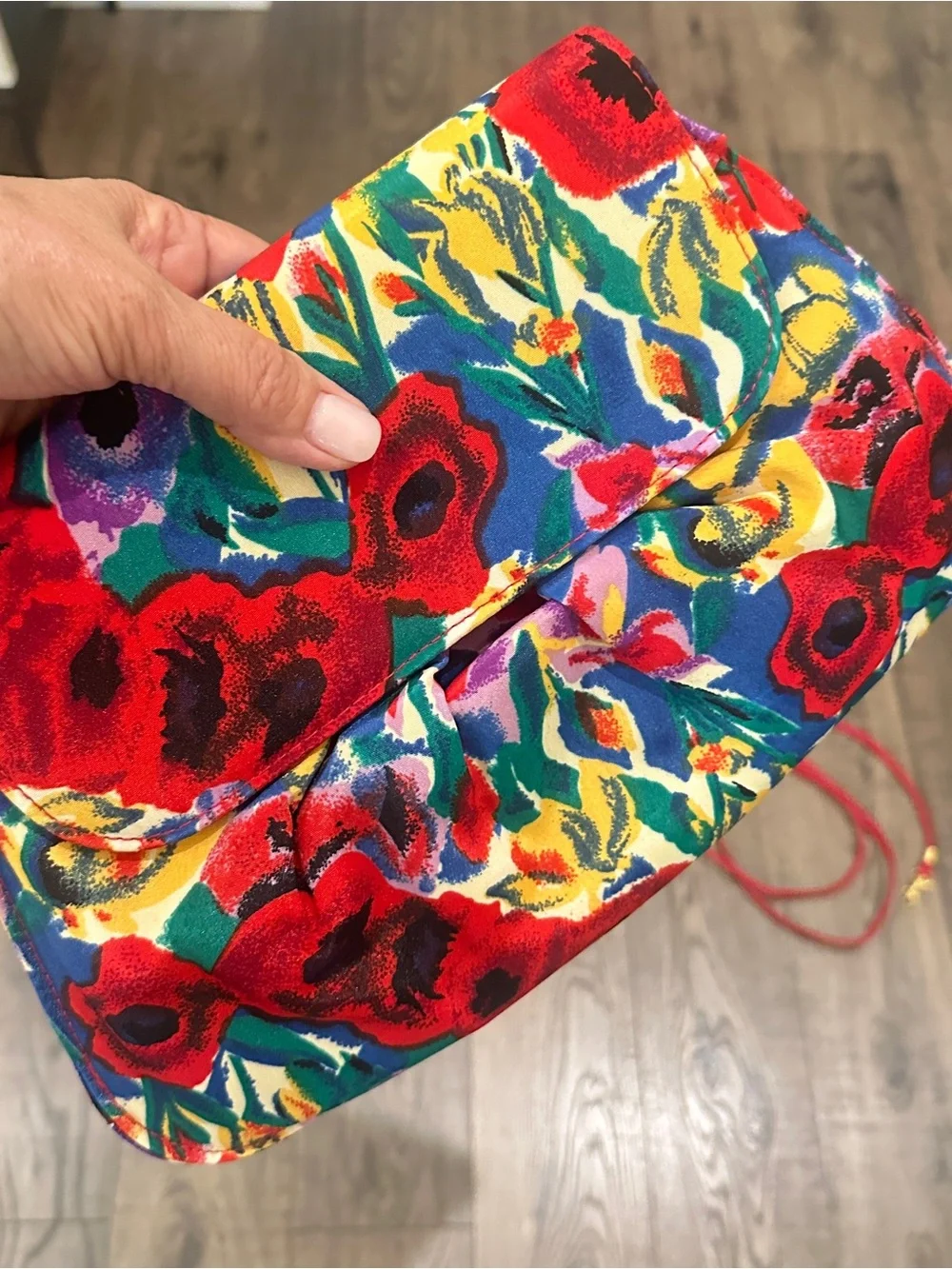 J. Renee’ Red Floral Crossbody / Clutch Bag